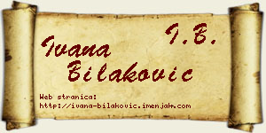 Ivana Bilaković vizit kartica